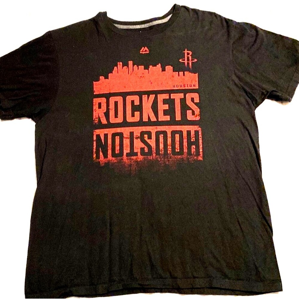 HOUSTON ROCKETS Men's Majestic XL Shirt Black/Red NBA